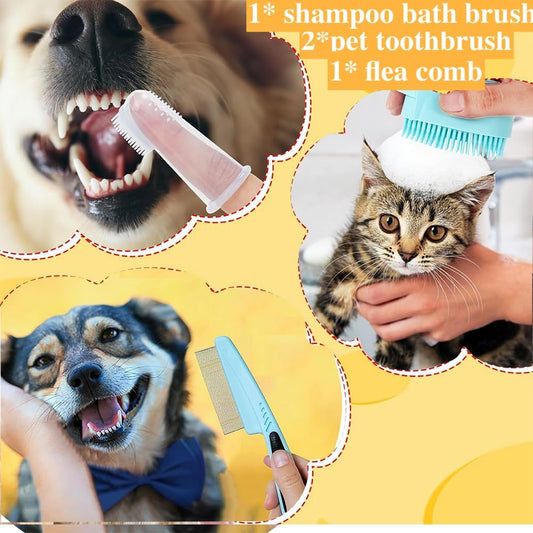 7-in-1 Pet Grooming Kit — Brush, Nail Clipper, Flea Comb & More